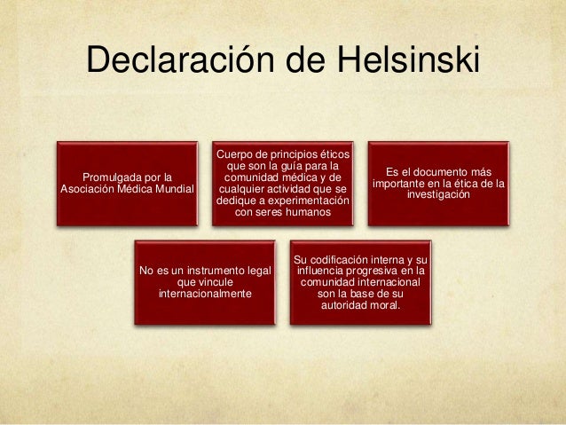 Declaración de HELSINKI, ORIGEN, ARTICULOS PRINCIPALES. METAS