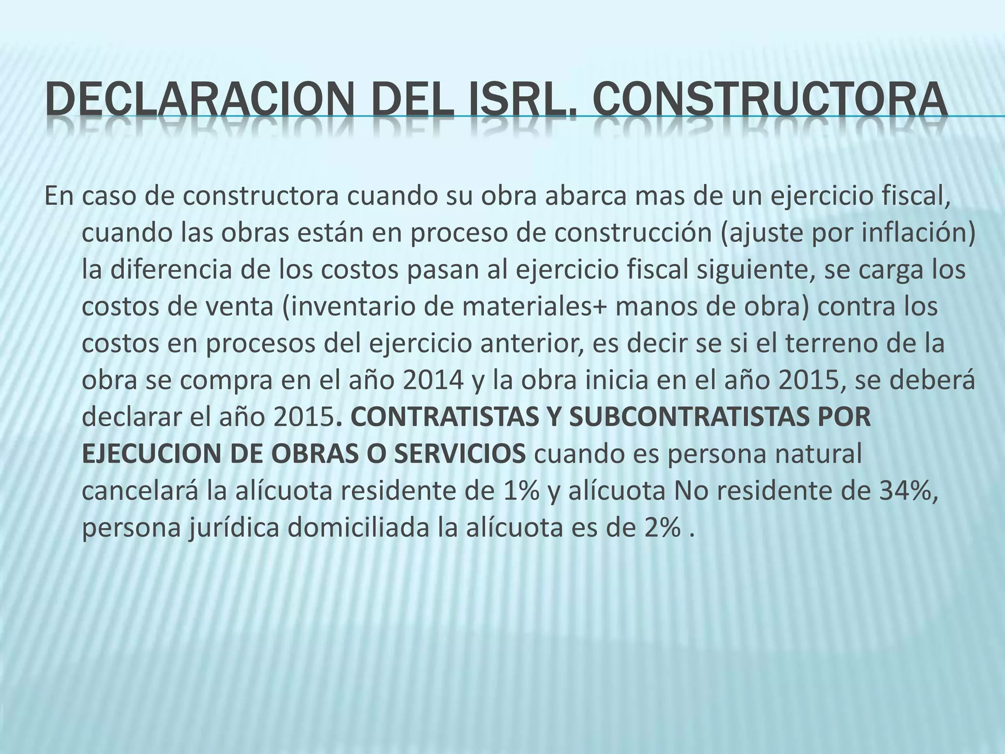Declaracion del isrl | PPT