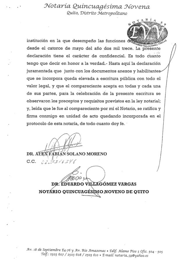 Declarcion Juramentada 2015 | declaracion juramentada de fabian solano a mayo 2015 Declarcion Juramentada 2015 | declaracion juramentada de fabian solano a mayo 2015