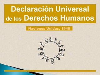 Declaración Universal 
de los Derechos Humanos 
Naciones Unidas, 1948 
 
