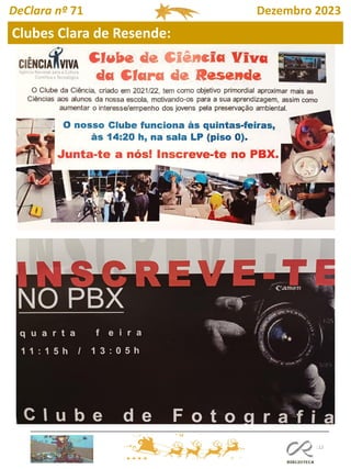 112
Clubes Clara de Resende:
DeClara nº 71 Dezembro 2023
 