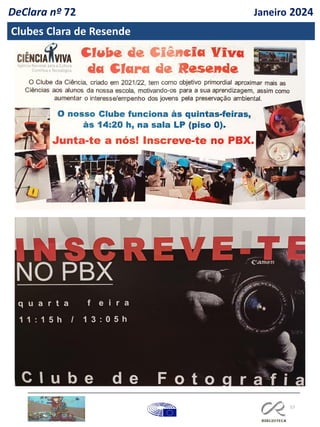 57
DeClara nº 72 Janeiro 2024
Clubes Clara de Resende
 