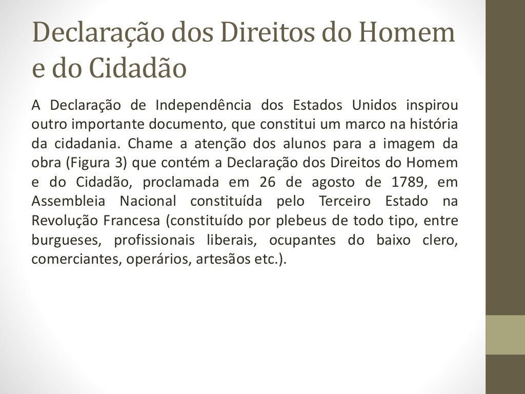 Declaração dos direitos do homem e
