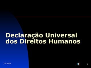 Declaração Universal dos Direitos Humanos   
