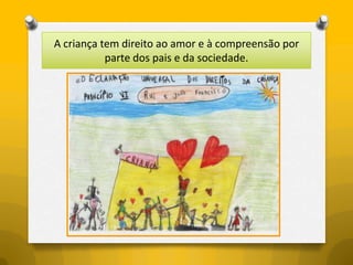 A criança tem direito ao amor e à compreensão por
           parte dos pais e da sociedade.
 