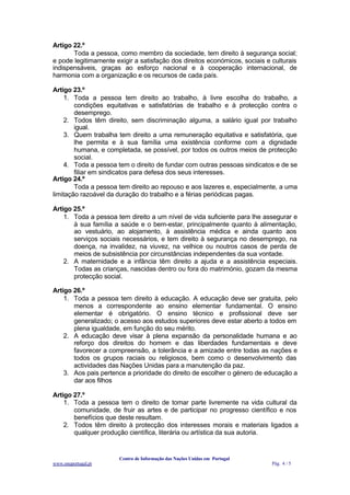 DeclaraçãO Universal Dos Direitos Do Homem