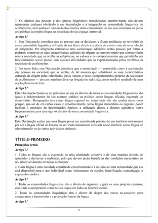 Declaração Universal dos Direitos Linguísticos