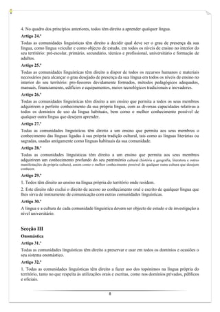 Declaração Universal dos Direitos Linguísticos