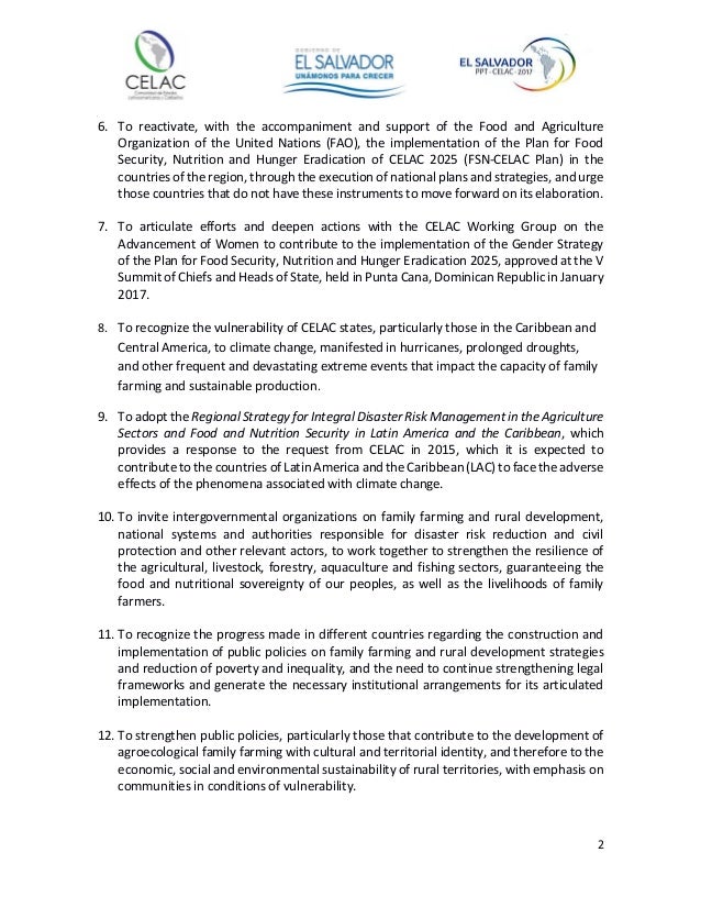 Declaration And Action Plan 2018 - 