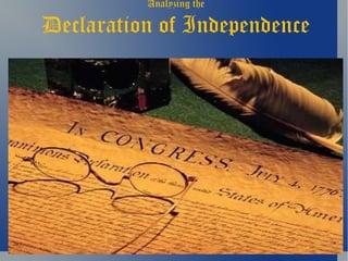 Analyzing the Declaration of Independence 