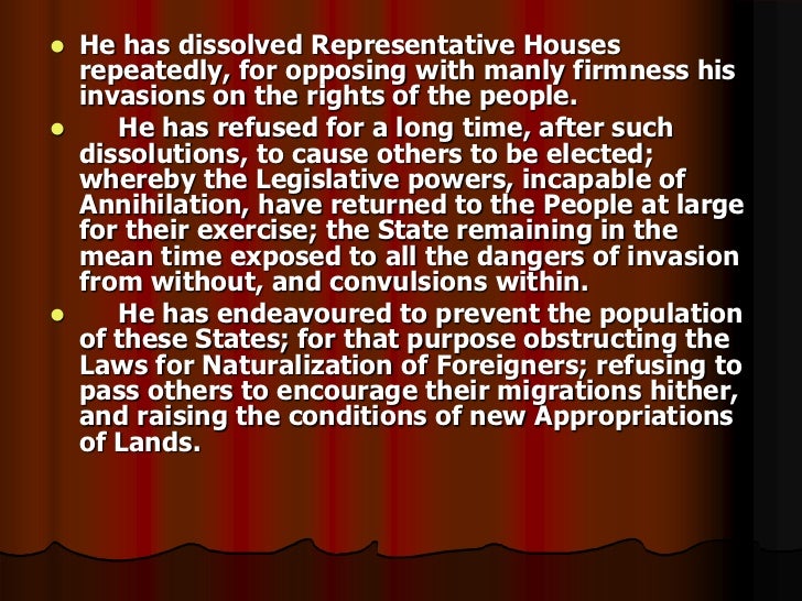 Declaration of independence