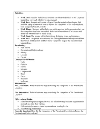 Declaration of independence