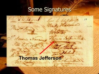 Some Signatures Thomas Jefferson 