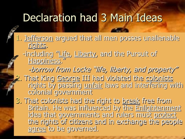 The Four Ideas Of The Declaration Of