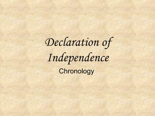 what happened after the declaration of independence timeline
