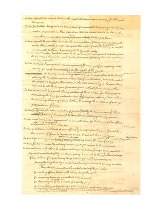 Declaration of Independence in Draft - Thomas Jefferson