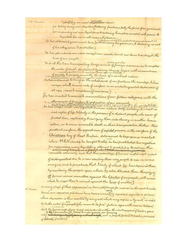 drafting the declaration of independence answers