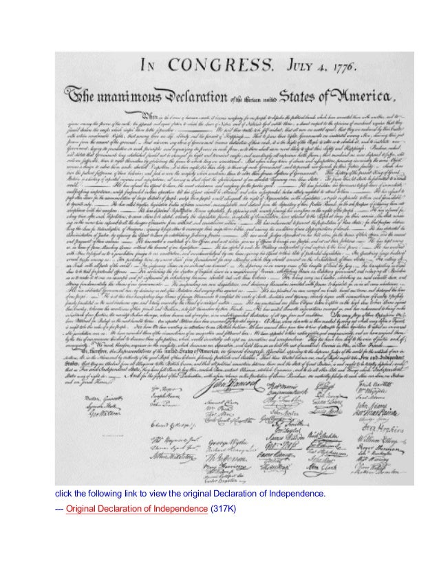 Declaration of independence text