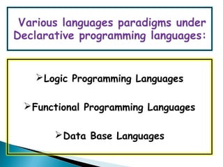 Declarative programming language | PPT