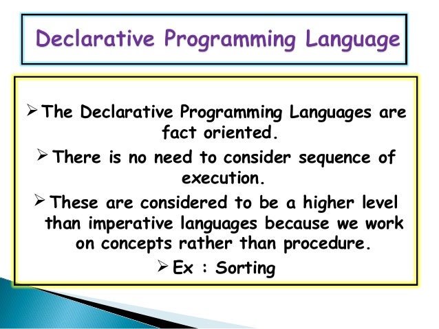 declarative programming language