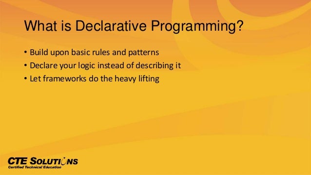 Declarative Programming Using the Entity Framework and MVC 4