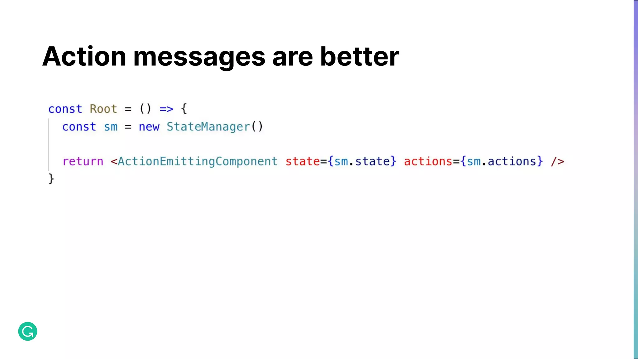 Action messages are better 