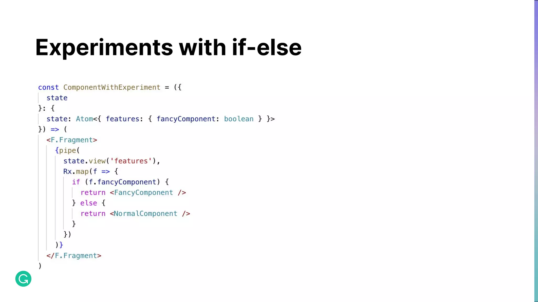 Experiments with if-else 