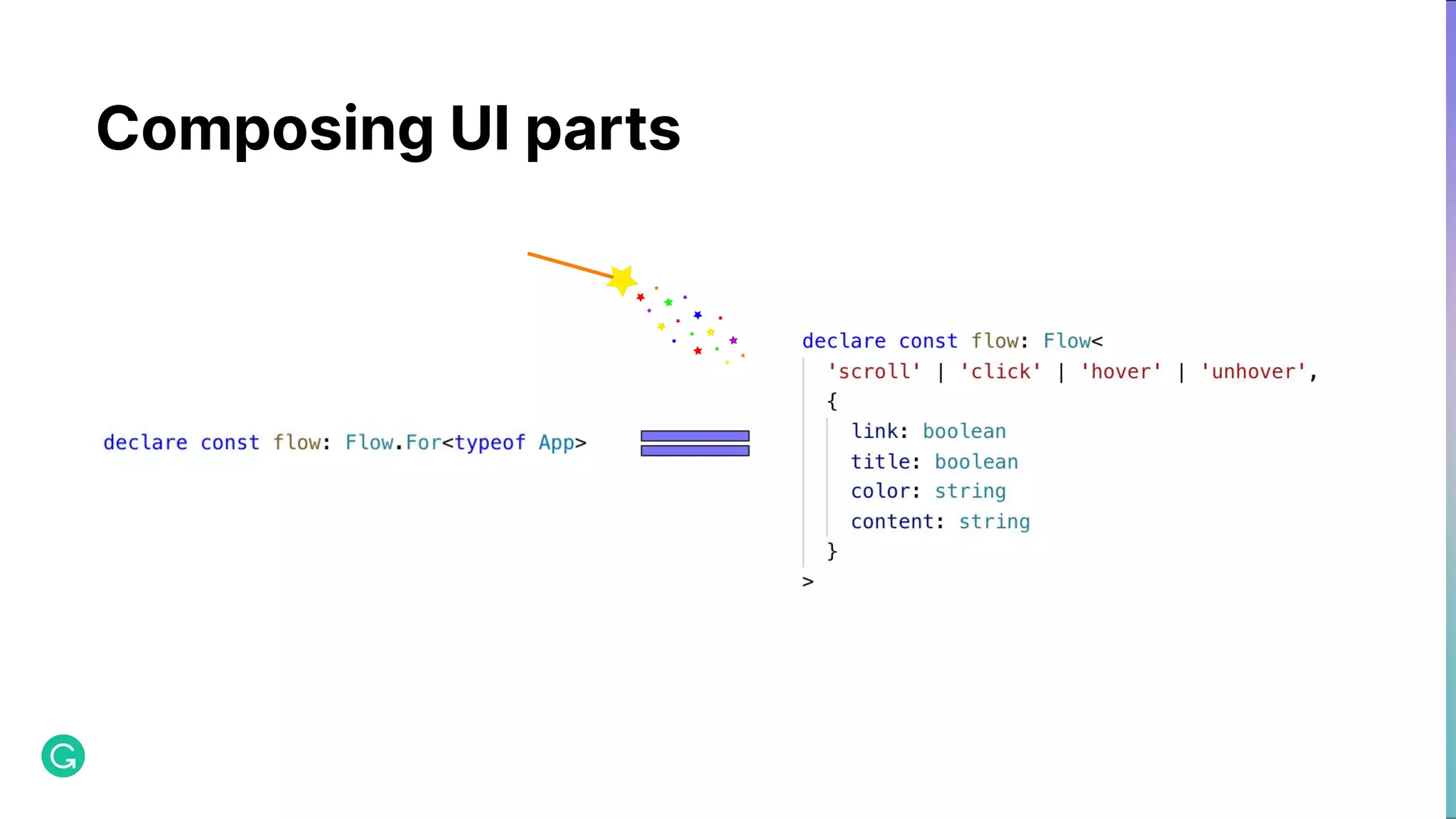 Composing UI parts 