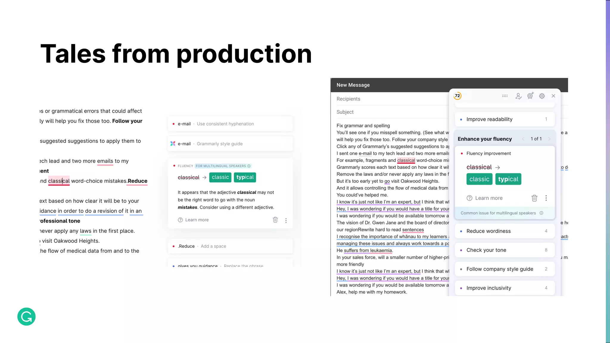 Tales from production 