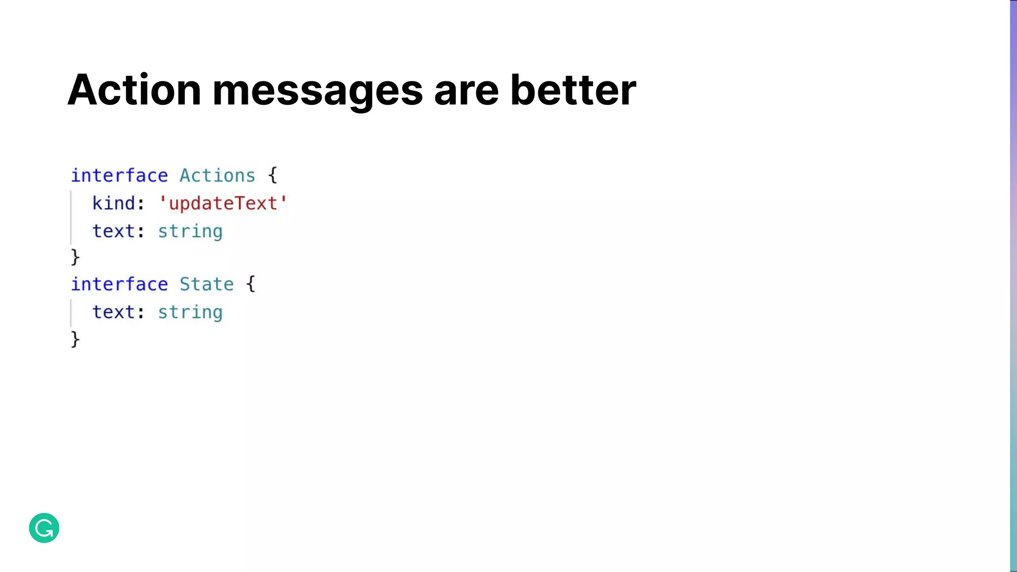 Action messages are better 