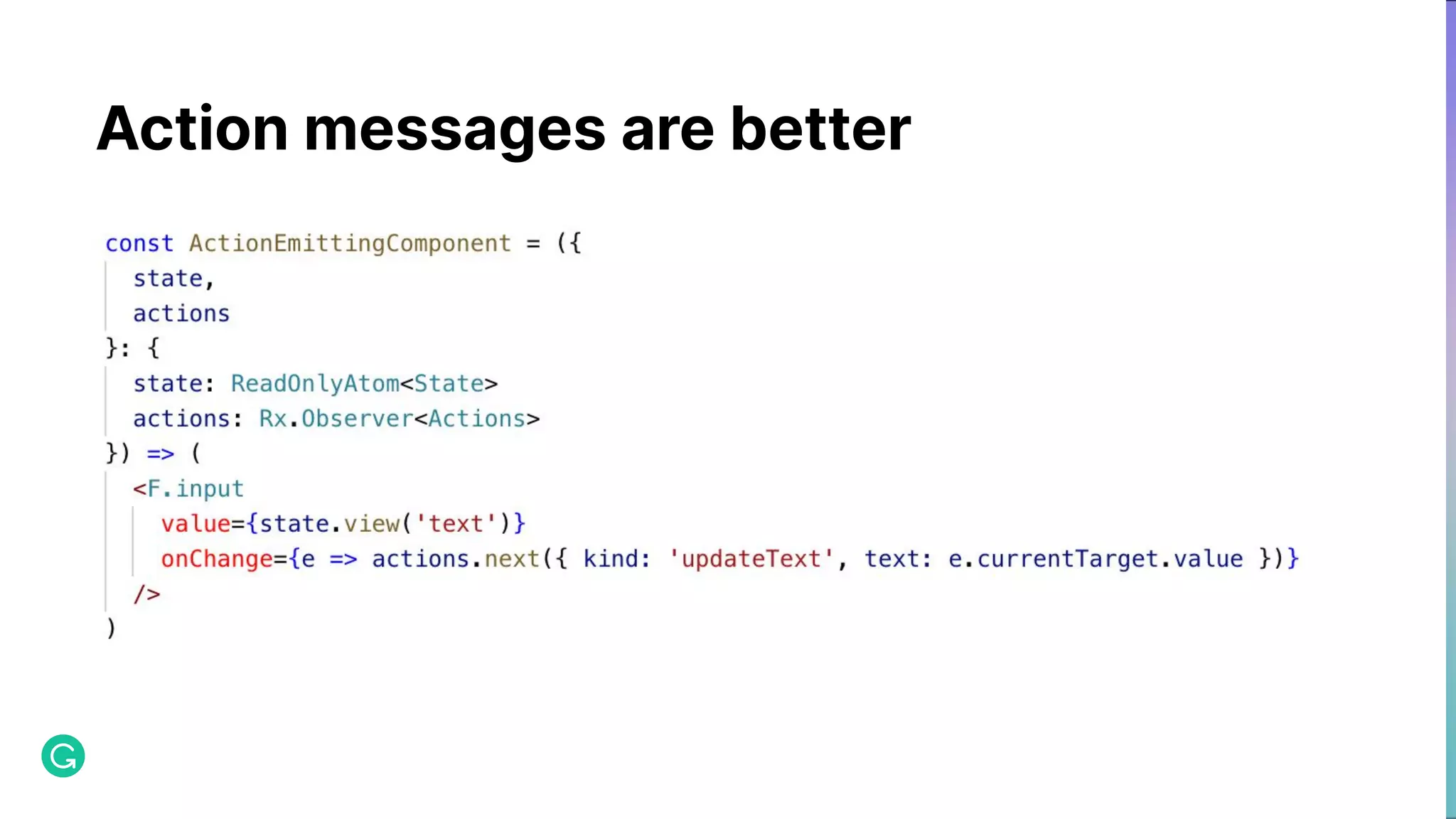 Action messages are better 