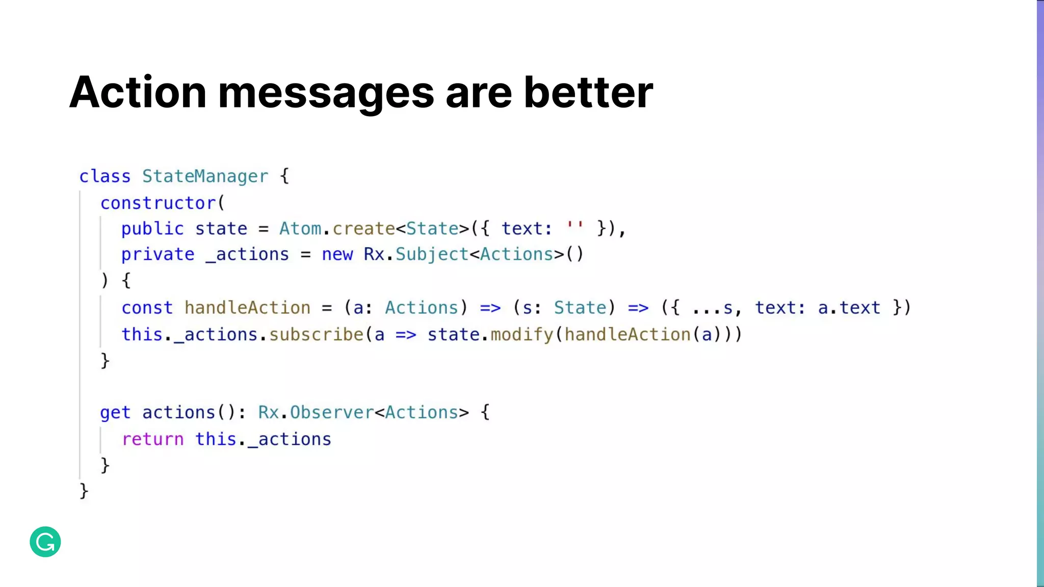 Action messages are better 