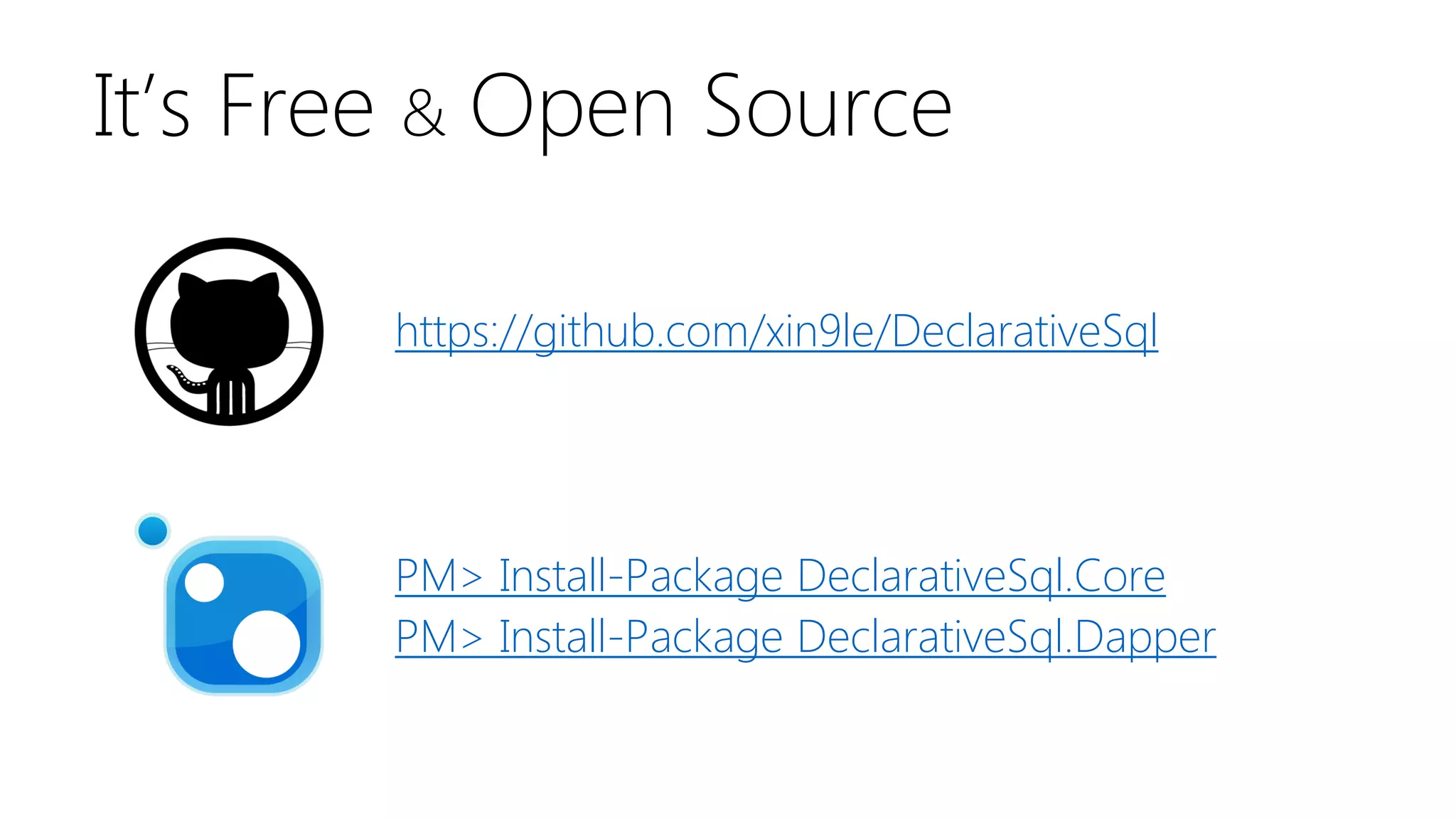 https://github.com/xin9le/DeclarativeSql
It’s Free & Open Source
PM> Install-Package DeclarativeSql.Core
PM> Install-Package DeclarativeSql.Dapper
 