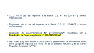 Guía Completa para la Declaración del Impuesto a la Renta 2025 en ...
