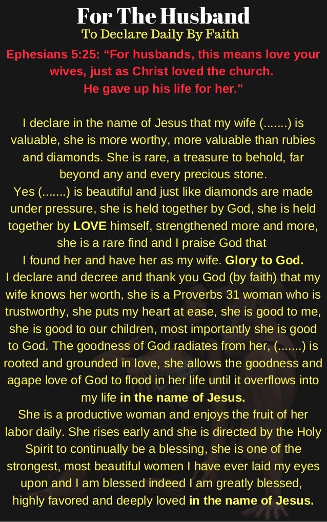 Declare Decree Blessings Over Me For Married Couples