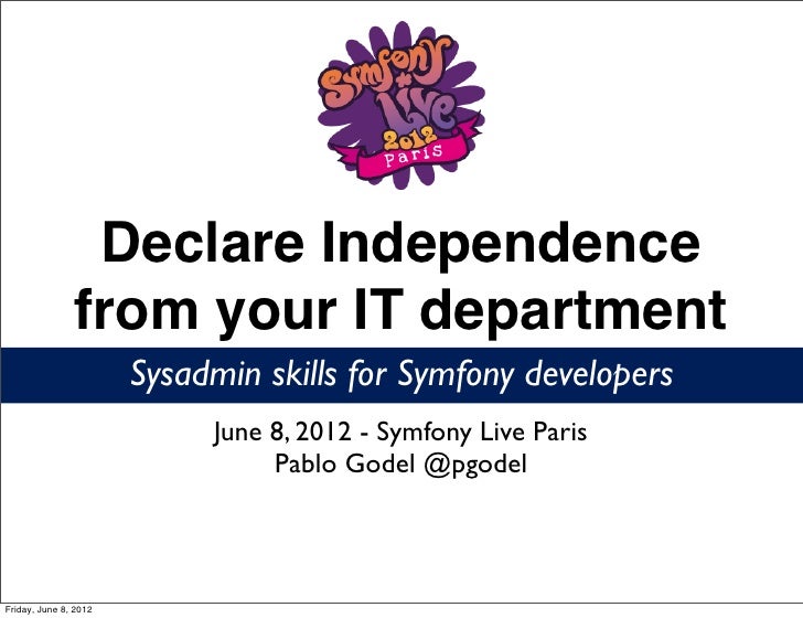 Declare Independence From Your It Department Sysadmin Skills For Sym Images, Photos, Reviews