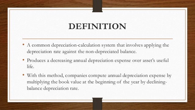 declining balance depreciation