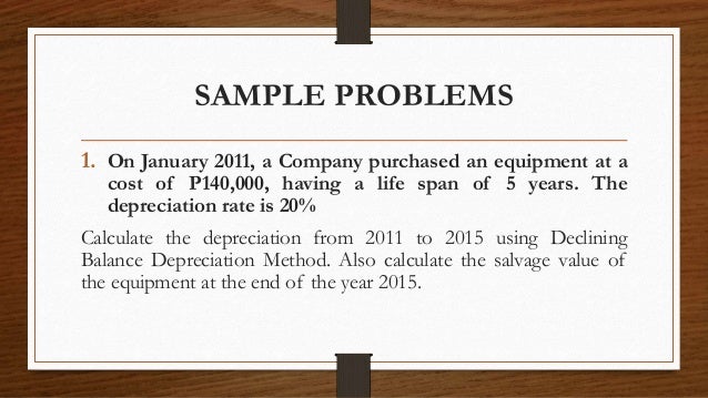 declining balance depreciation