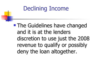 Declining Income | PPT