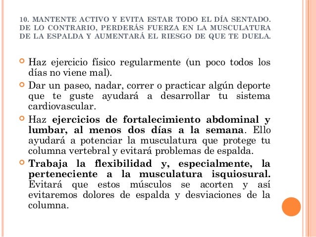 Los dolores en la espalda al cambio de la posición del cuerpo