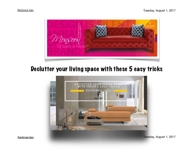 Declutter your living space with these 5 easy tricks Declutter your living space with these 5 easy tricks