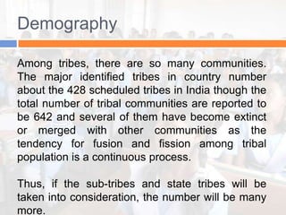 Tribes Developmental Process Tribal development management lecture by Dr. V.P.Sharma , NIRD, 2013 | PPTX