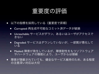 ?
    ?   Corrupted:

    ?   Unreachable:


    ?   Degraded:


    ?   Masked:


?
 
