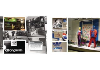 ADIDAS
Decoración de paneles exhibidores con
vinilo. Decoración de tienda Adidas
Original, con lona blackout impresa,
papel fotográfico, letras corpóreas
y vinilo premium laminado mate.
 