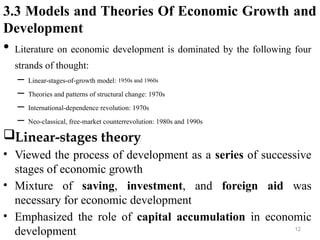 Economic models and growth theories in Development Economics part one ...