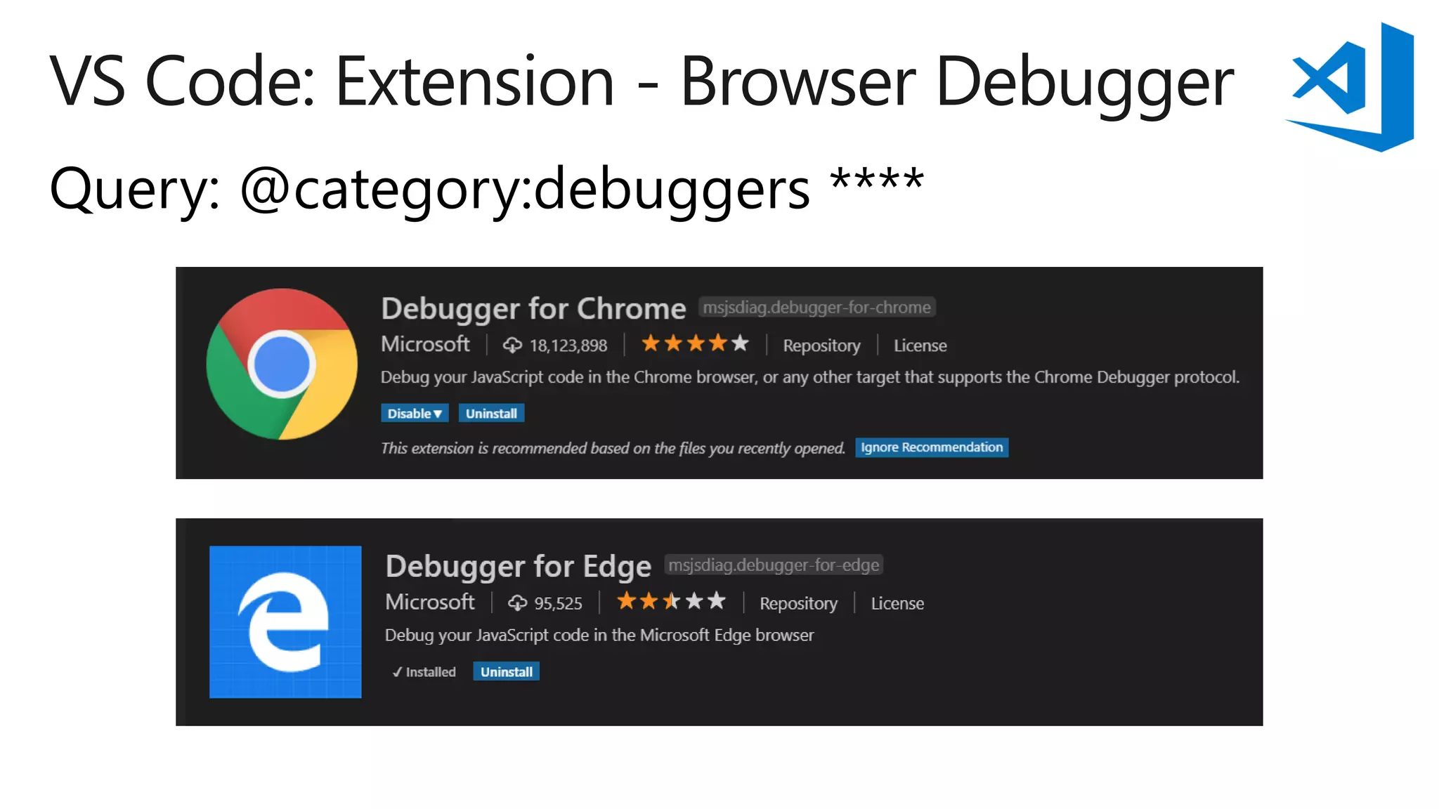 VS Code: Extension - Browser Debugger
 