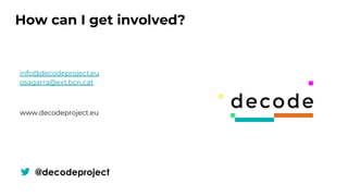 DECODE project: Barcelona pilots | PDF