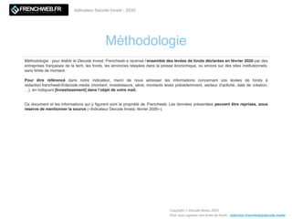Méthodologie
Indicateur Decode Invest - 2020
Copyright © Decode Media 2020
Pour nous signaler une levée de fonds : redacti...