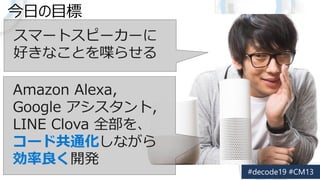 դĿ
ީ`ȥԩ``
äʤȤ੤餻
Amazon Alexa,
Google ,
LINE Clova ȫ
`ɹͨʤ
_k
 