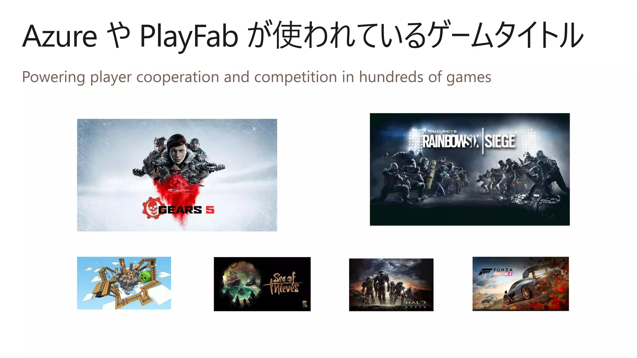 Azure や PlayFab が使われているゲームタイトル
 